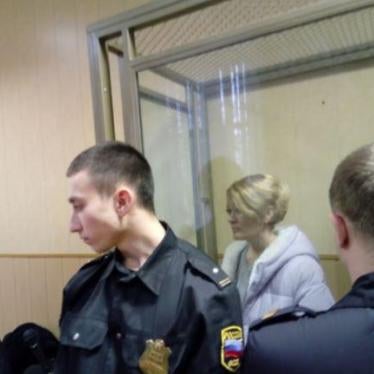 Anastasiya Shevchenko at her court hearing in Rostov-on-Don on January 23, 2019.