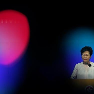 In this Oct. 10, 2018, photo, Hong Kong Chief Executive Carrie Lam attends a question and answer session after delivering her policy speech at the Legislative Council in Hong Kong.