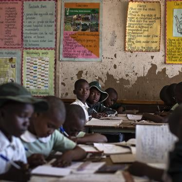 Schoolchildren attend class at a school in Norton, west of the capital Harare, Zimbabwe, September 10, 2019.