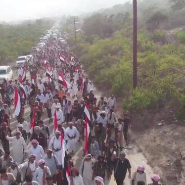 An anti-Saudi-led coalition rally by Houff district (مديرية حوف) residents in al-Mahrah, May 4 , 2019. 